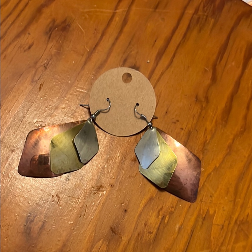 Chic Metallic Layered Earrings